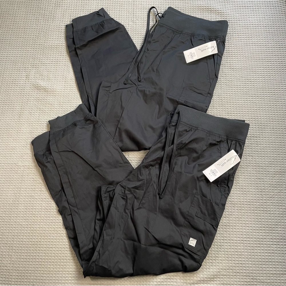 New Butter-Soft Stretch Scrub Pants XL Tall XLT Womens Set Of 2 Cargo Jogger